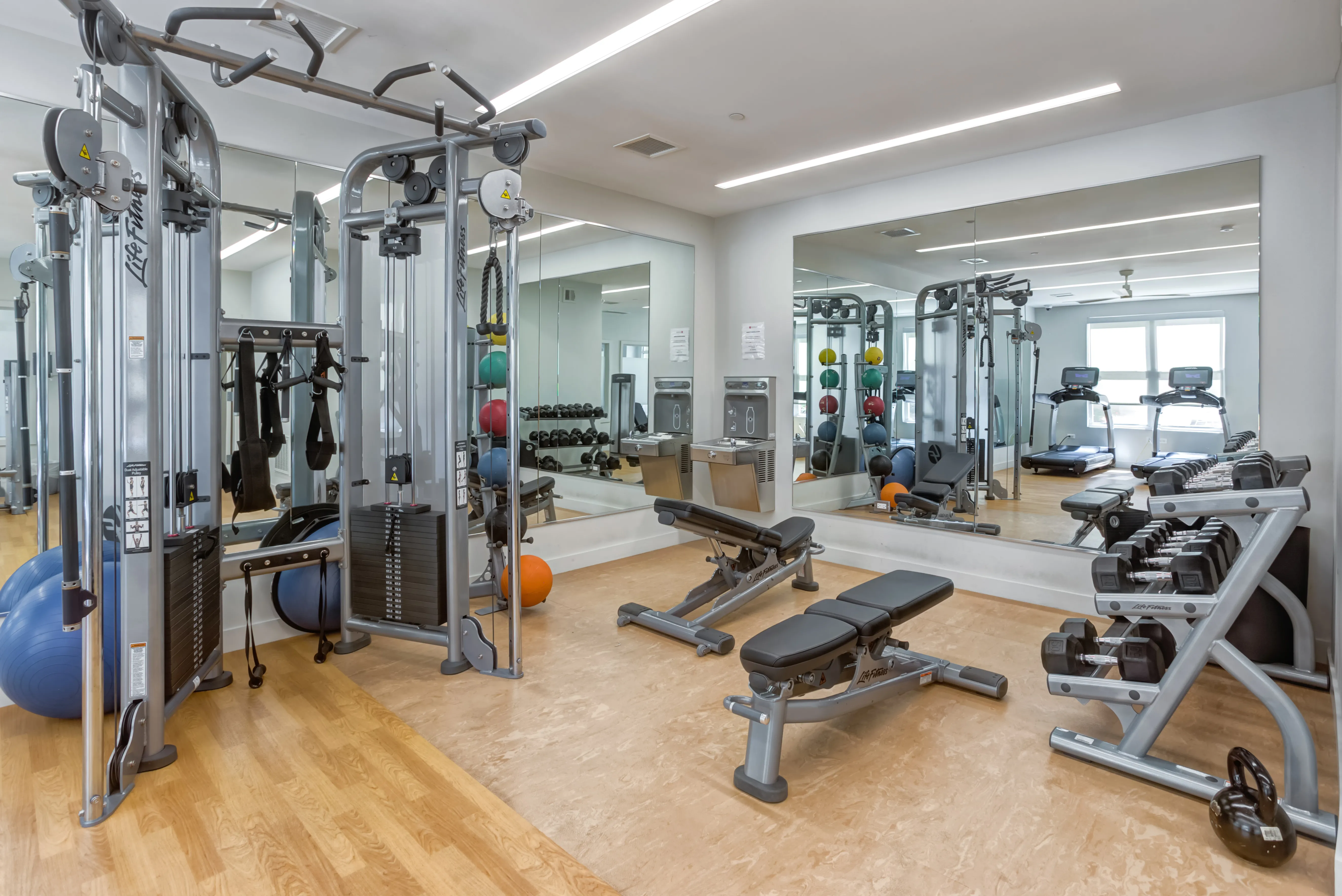 fitness center at Reserve at Evanston Apartments