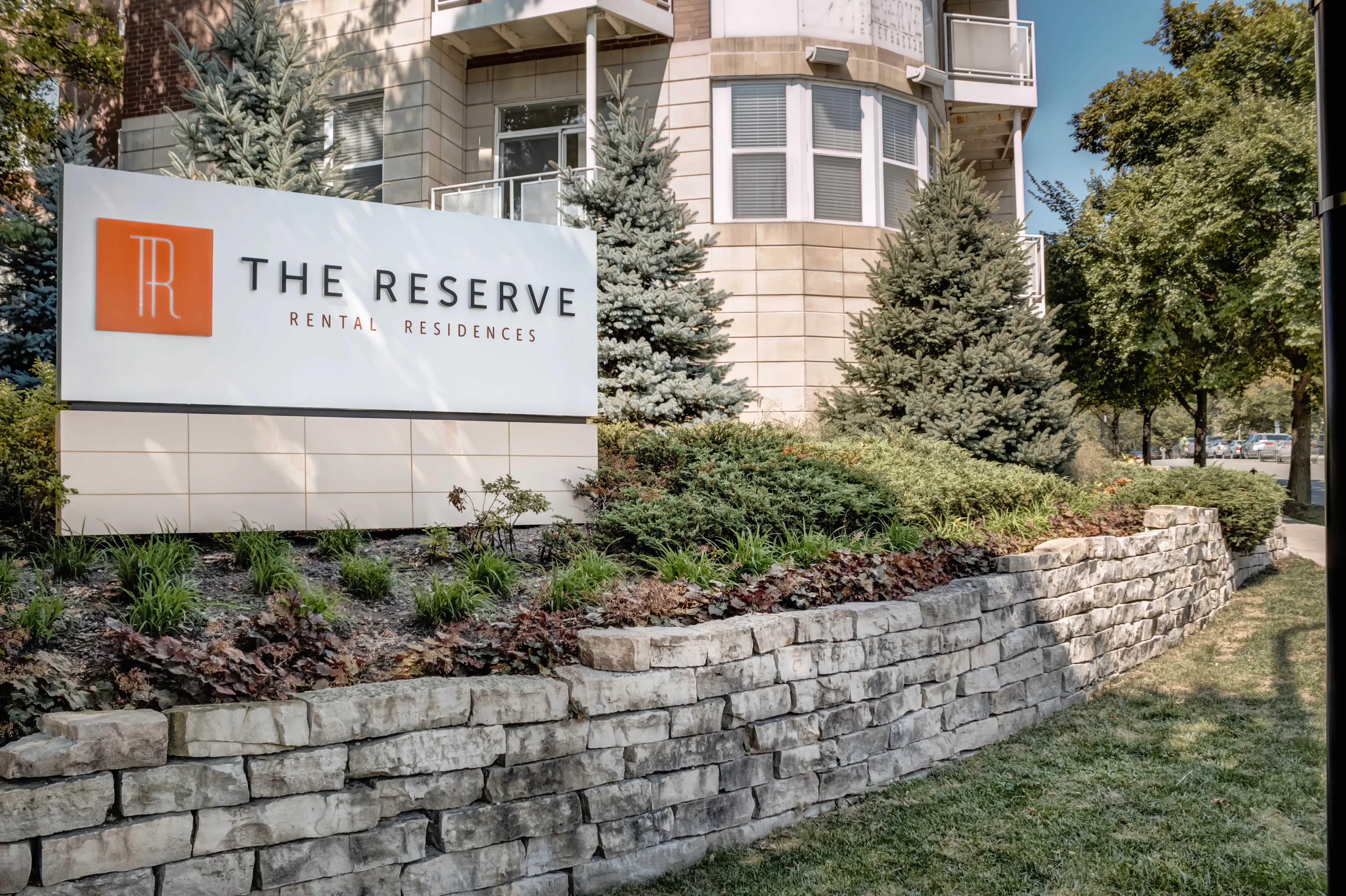 entry sign at Reserve at Evanston Apartments