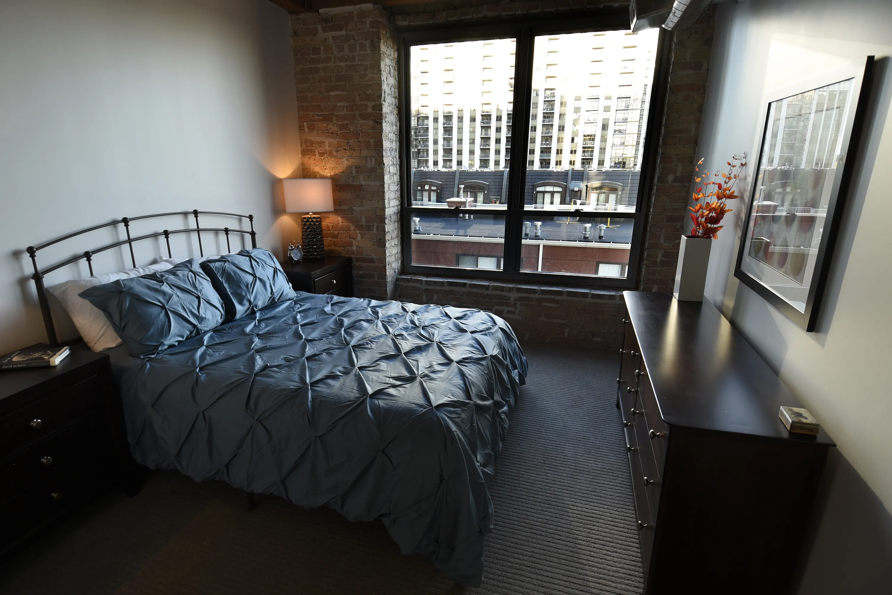 model kitchen and island at the Fairfax Lofts in the South Loop