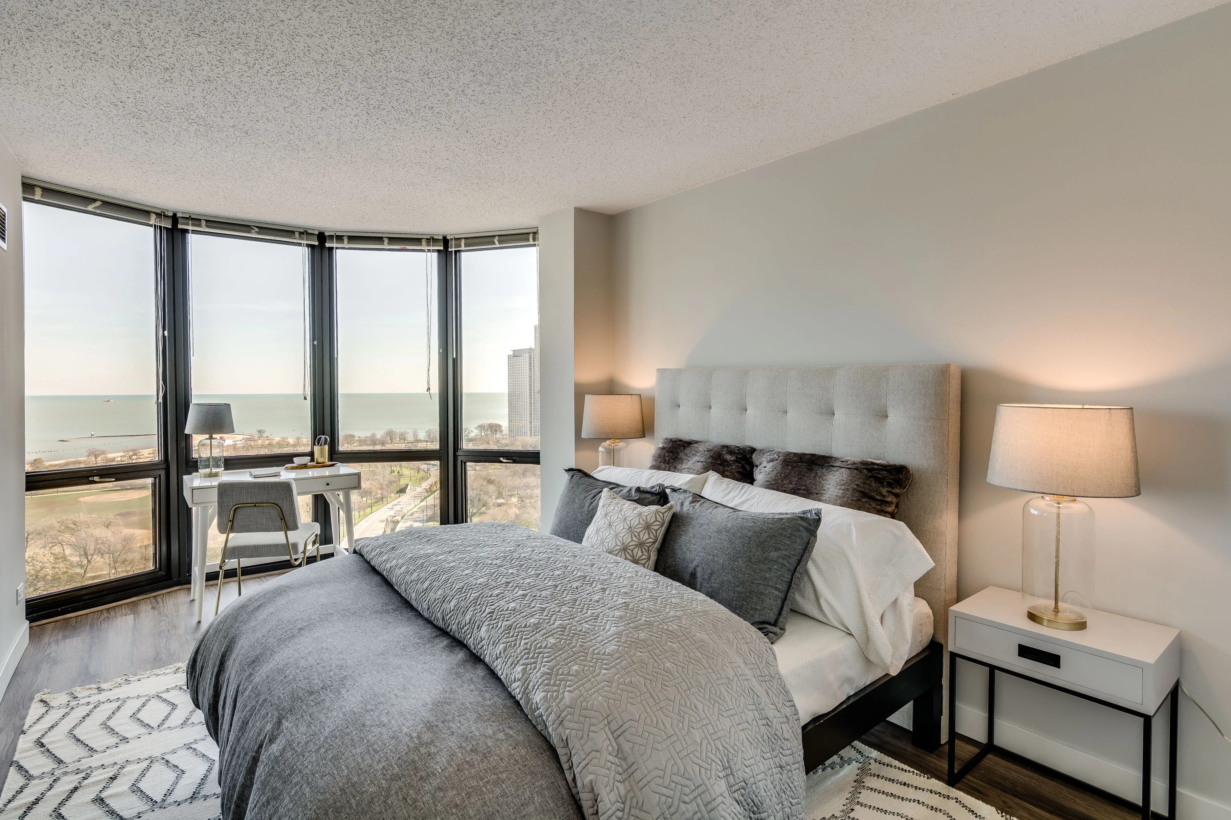one bedroom model unit at Eugenie Terrace on the Park Apartments