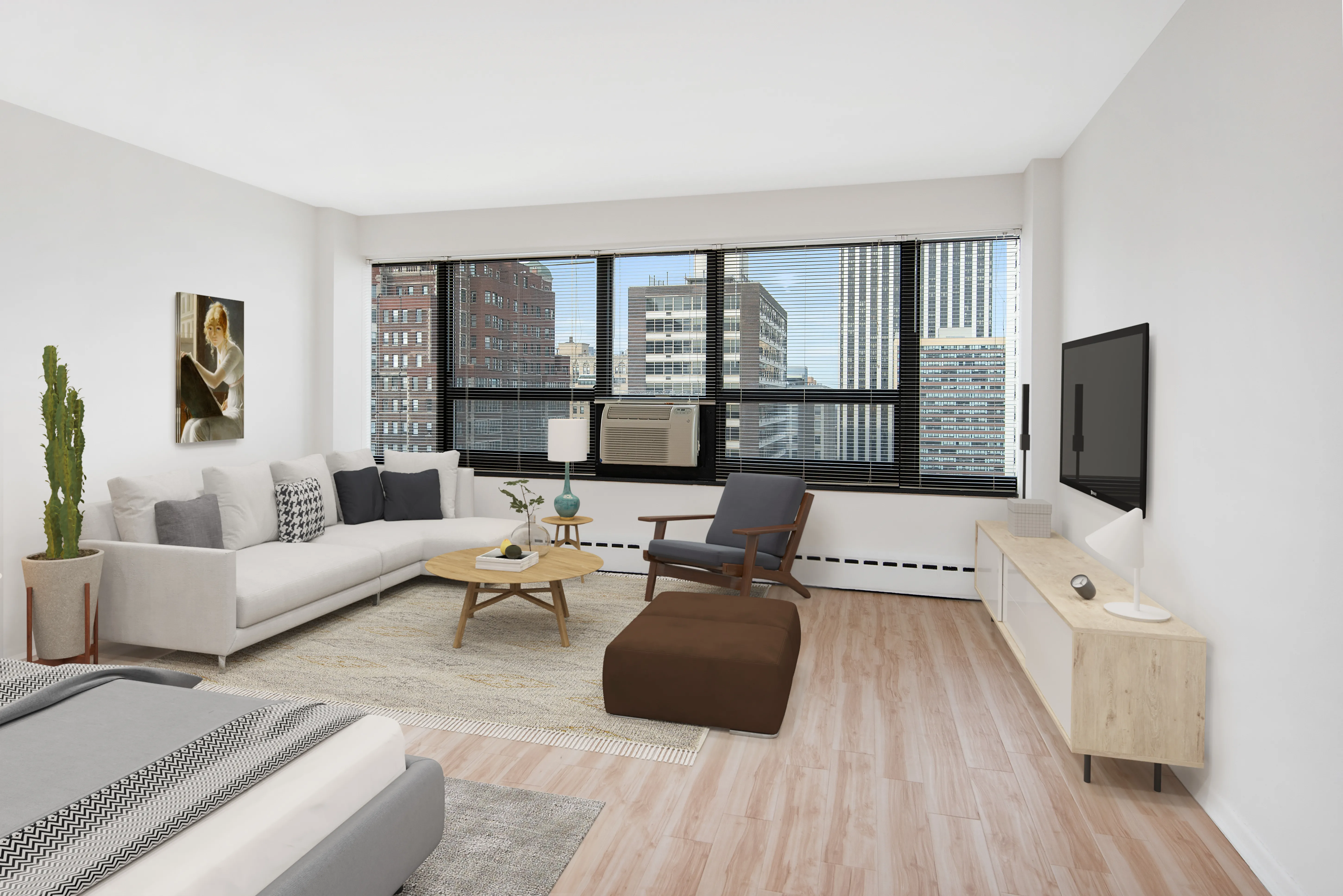 350 West Oakdale, One Bedroom, Living Room