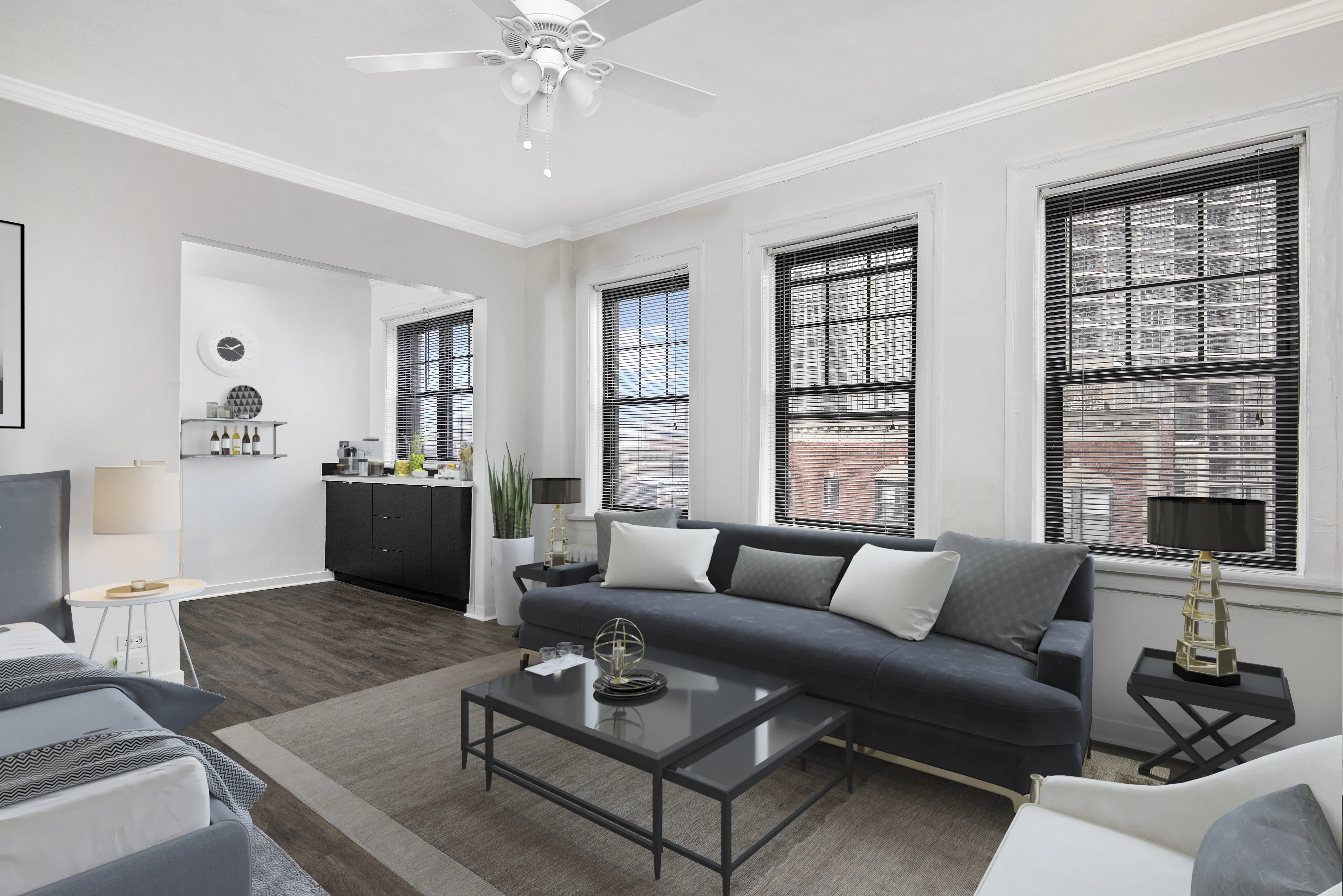 1940 N. Lincoln, Studio Living Room