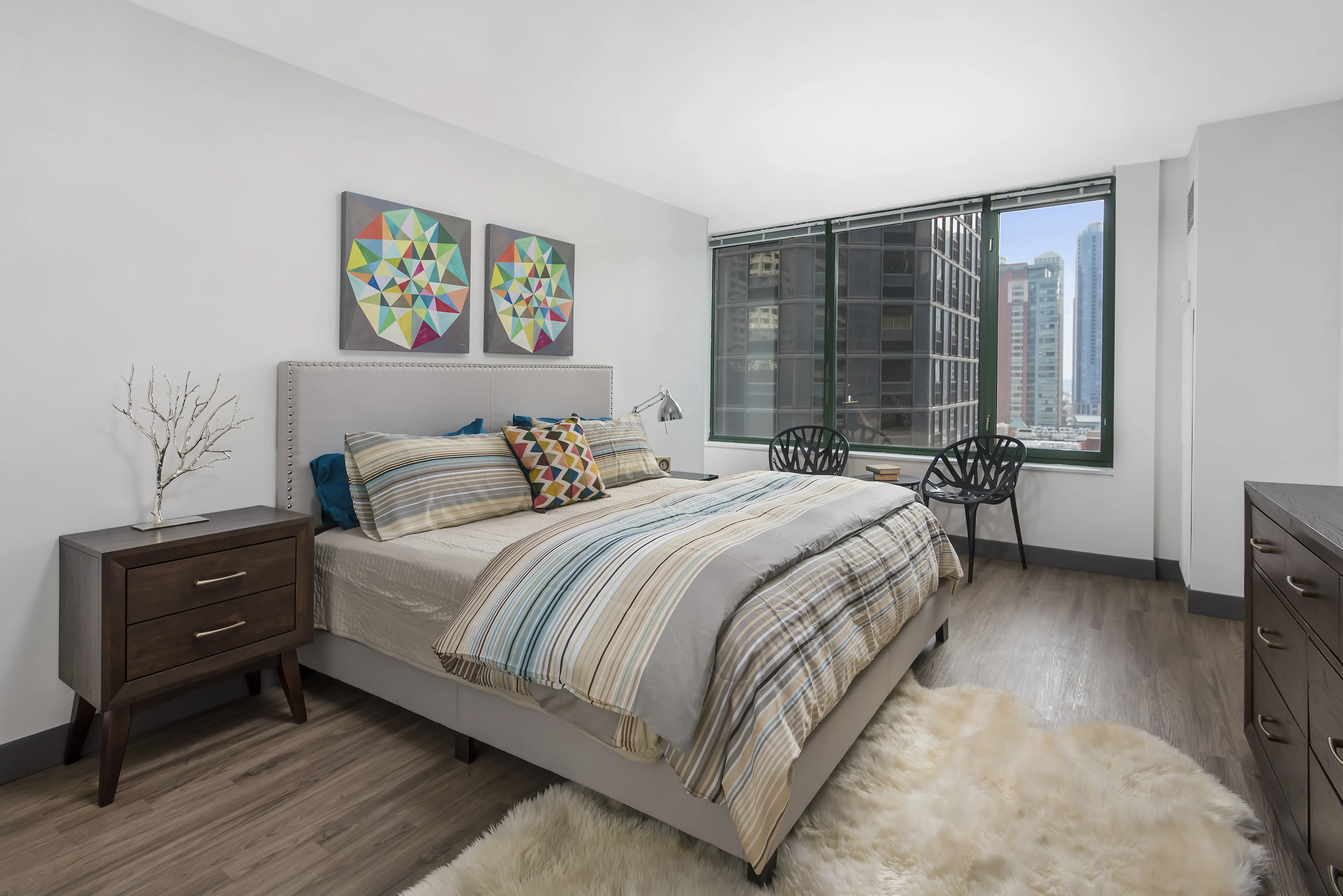 Master Bedroom at 420 E Ohio Apartments in Streeterville Chicag