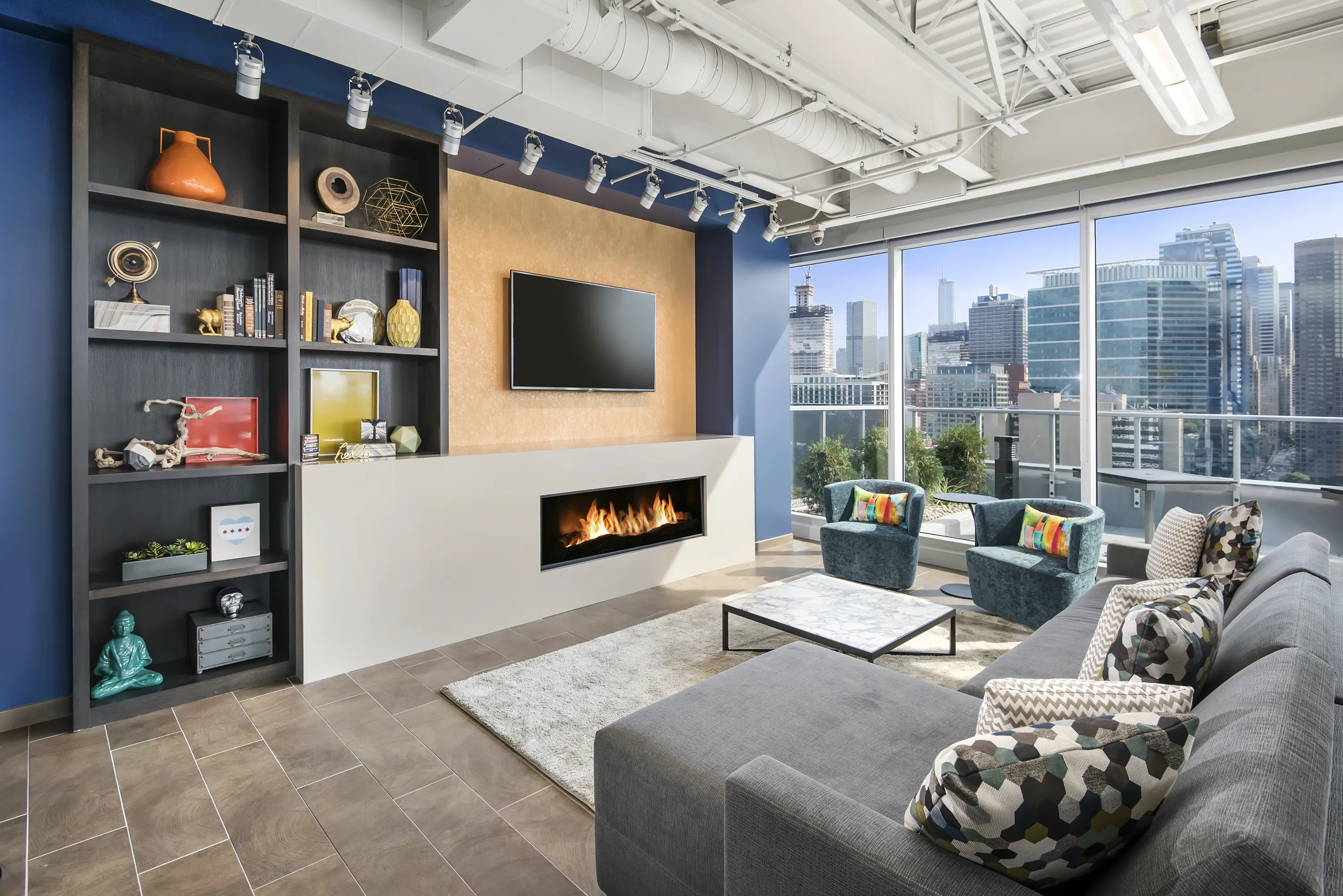 kitchen in model unit at Gateway West Loop Apartments in Chicago