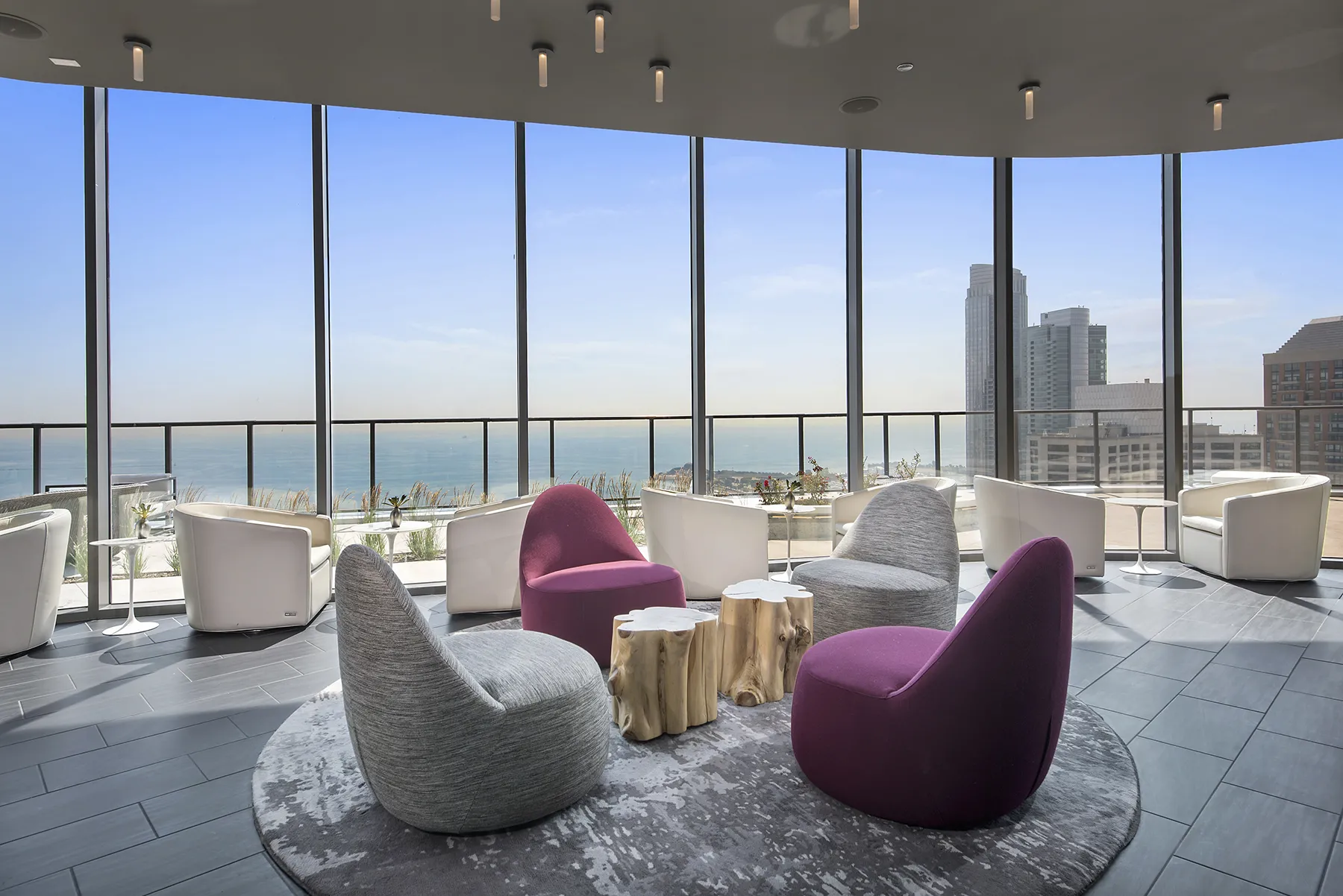 luxury kicthen and island at 1001 South State Apartments in the South Loop