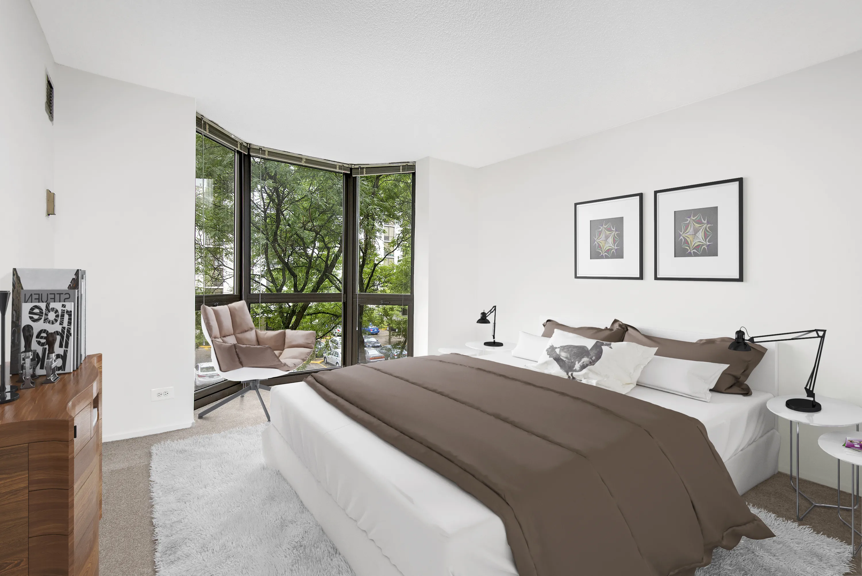 1000 N LaSalle, One Bedroom, Living Room