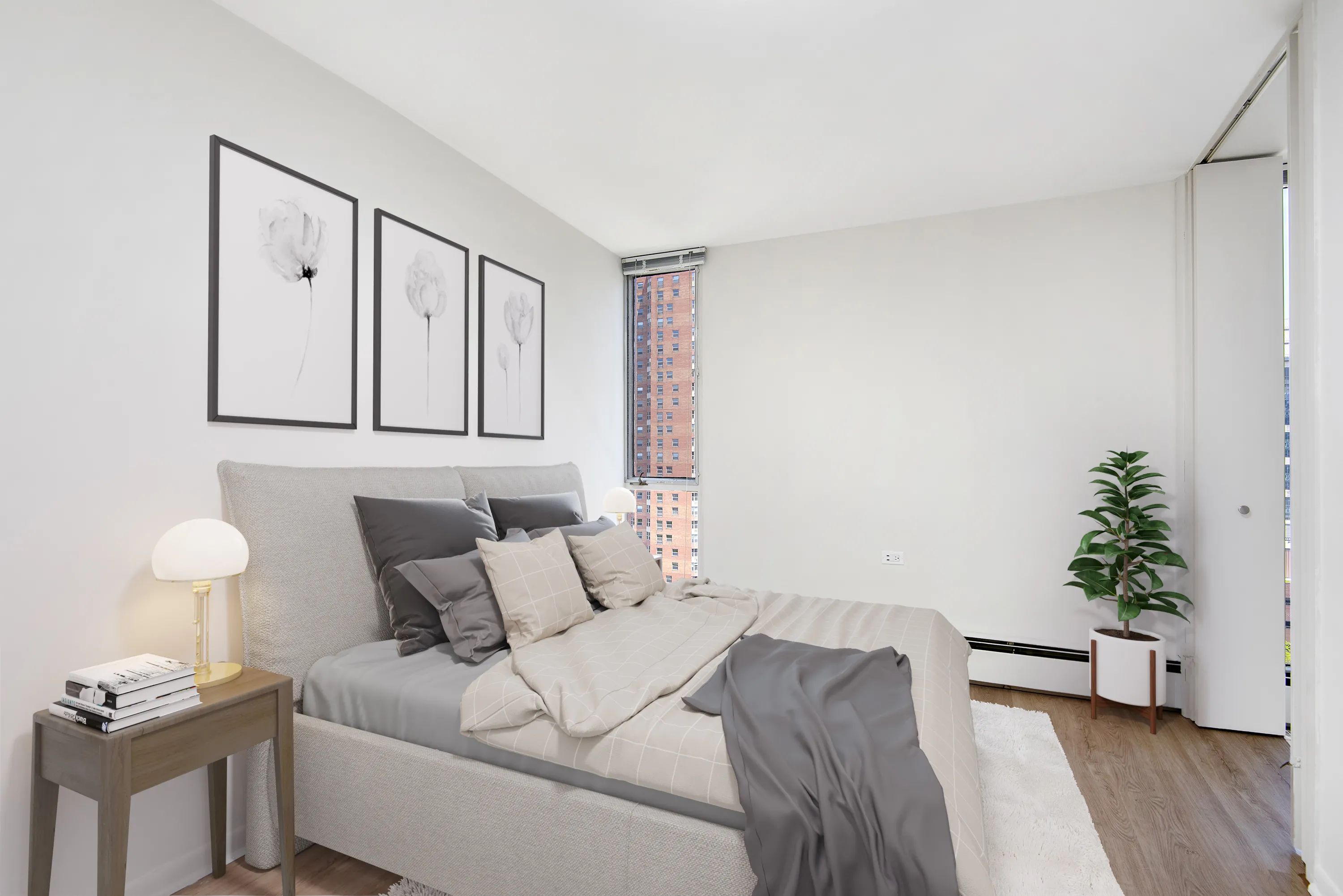55 W Chestnut, One Bedroom, Bedroom