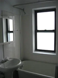 exterior entry courtyard of Schubert Square Apartments in Logan Square