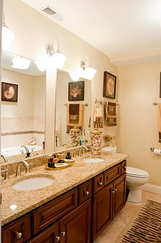 the balconies on the front of 2 South Greenwood Apartments in Park Ridge