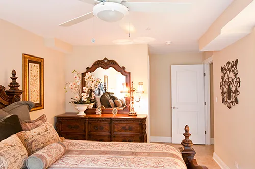 the balconies on the front of 2 South Greenwood Apartments in Park Ridge