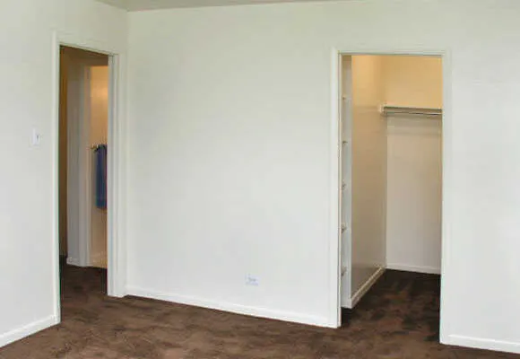 bedroom closet and hallway