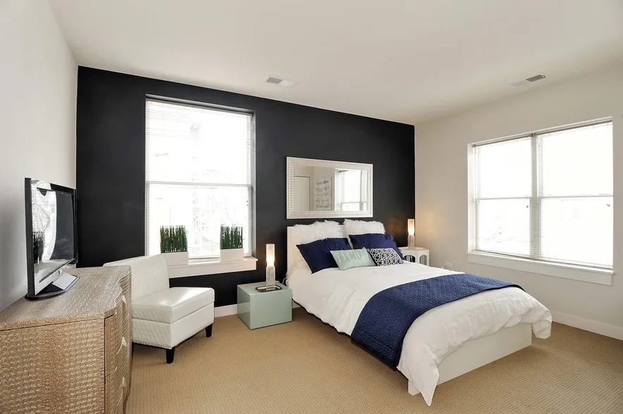 master bedroom at Ravenswood Terrace Apartments in Chicago