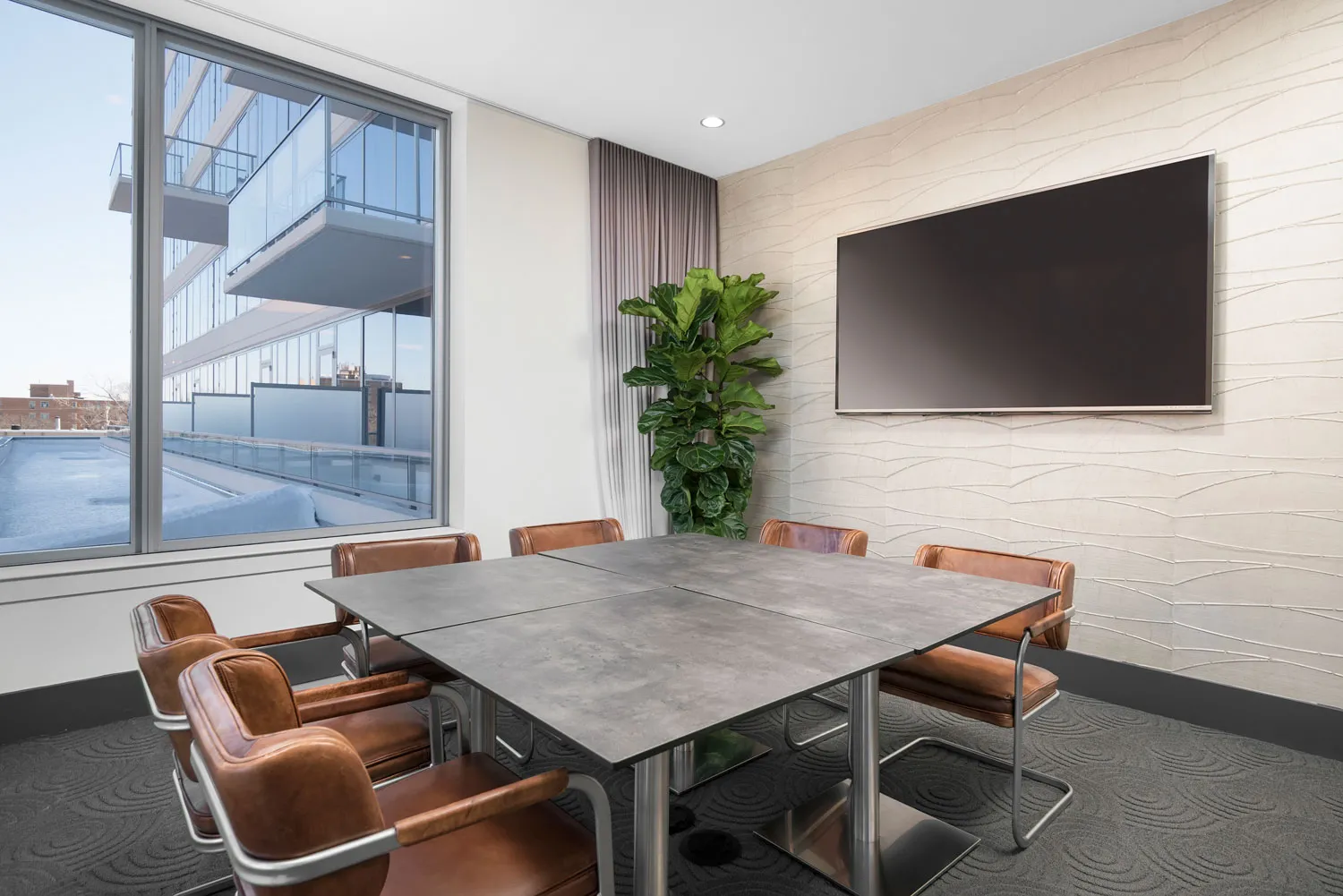 a type model kitchen at E2 Apartments in Evanston IL