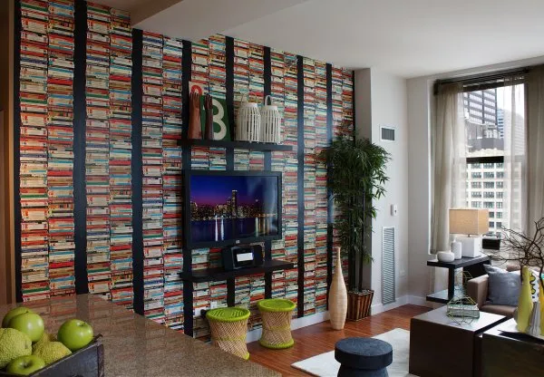 entrance to MDA City Club Apartments with red bench a flowers in pot