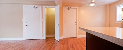 front entrance door with grass walkway at 2321 Central Apartments