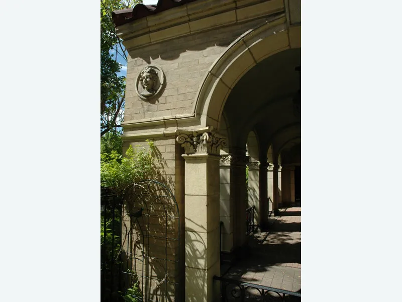 light brick and terra cotta roof at Wolcott Terrace Apartments