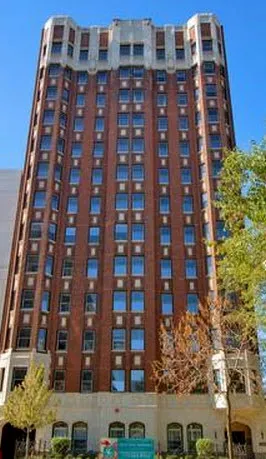 exterior of Silver Cloud Apartments at 5346 S Cornell Ave in Hyde Park