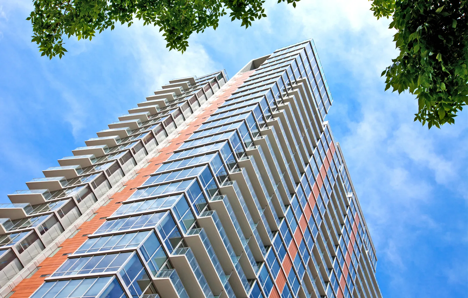 living room at Burnham Pointe Apartments in Chicago