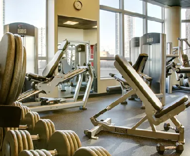 exterior tower at Left Bank Apartments in Chicago
