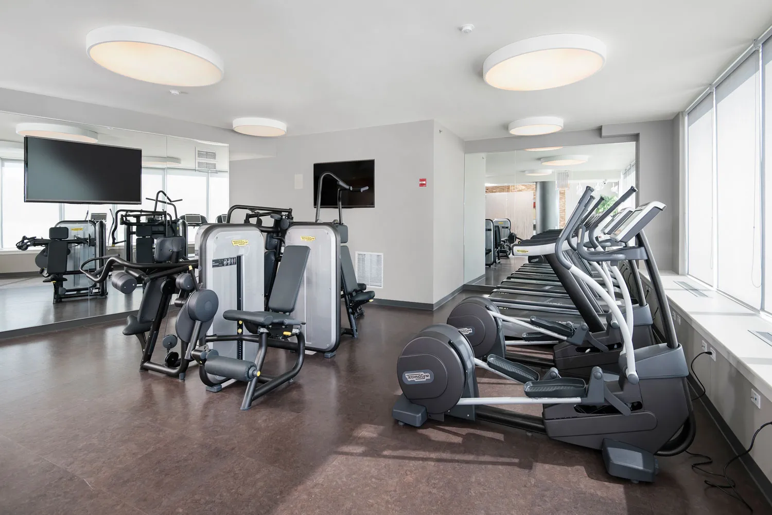 a type model kitchen at E2 Apartments in Evanston IL