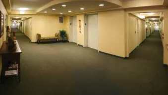 the driveway and entrance to The Martha Washington Apartments in Chicago