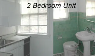 kitchen/bathroom: 2 bedroom 1639-1651 W Touhy Apartments