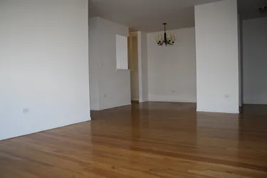 tree in front of lobby of 1055 West Catalpa Apartments in Edgewater Chicago