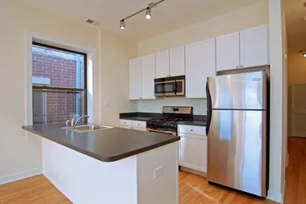 view across the street from 4715 North Sheridan Apartments in Uptown