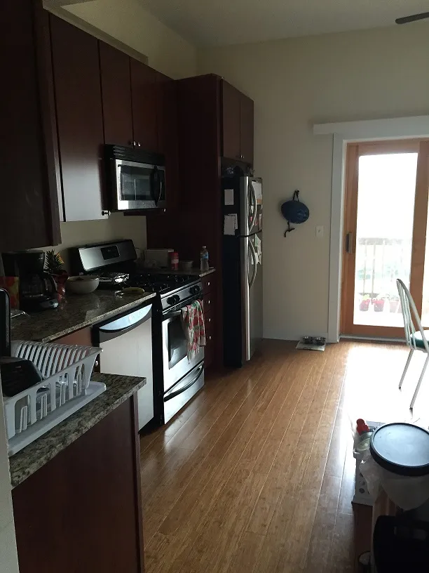 light brown brick exterior of 2401 N Clybourn Apartments