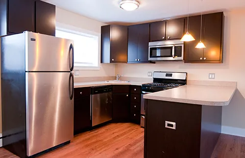 front entrance door with grass walkway at 2321 Central Apartments