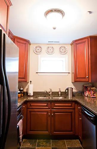 the balconies on the front of 2 South Greenwood Apartments in Park Ridge