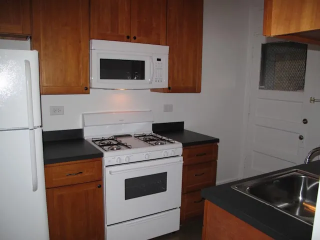 walkway and entry of Birchwood Manor Apartments in Rogers Park Chicago