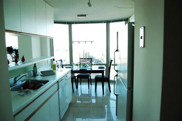 flowers surround the entrance of The Park Evanston Apartments in Evanston