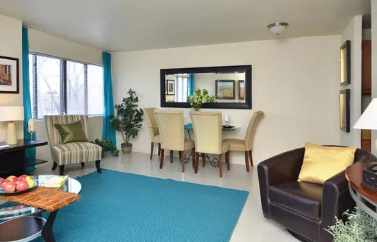 dining area and living room