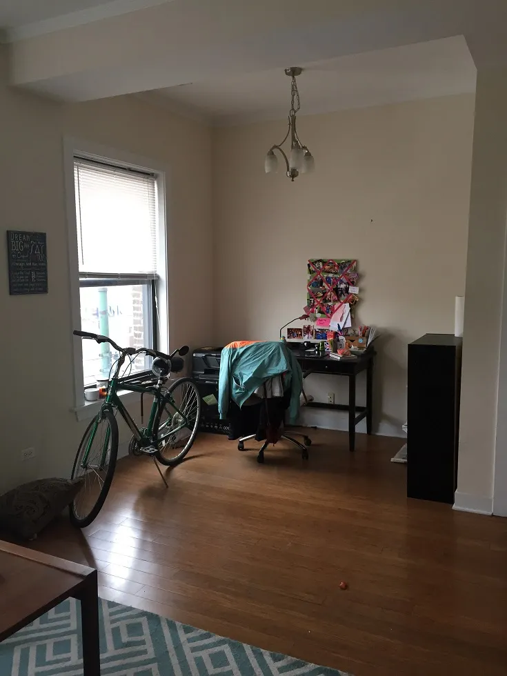 light brown brick exterior of 2401 N Clybourn Apartments