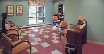 the driveway and entrance to The Martha Washington Apartments in Chicago