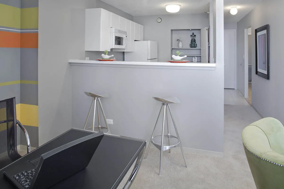 model convertible apartment at Lake Shore Plaza Apartments in Streeterville