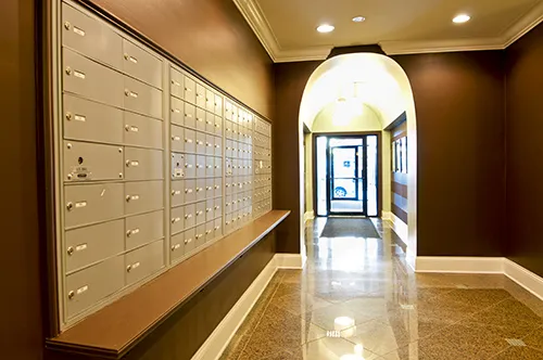 vintage exterior of 11 West Division Apartments in the Gold Coast Chicago