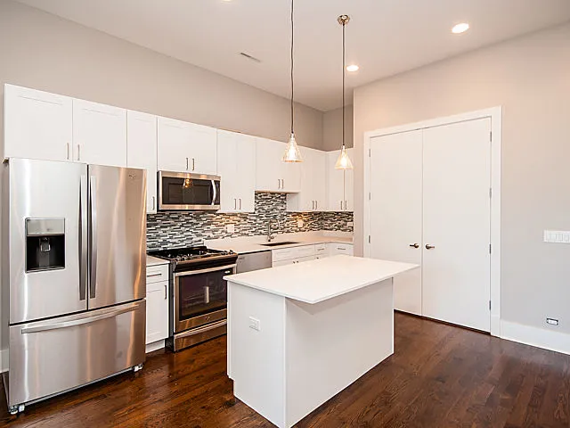 kitchen with dark cabinets