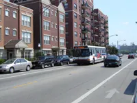 exterior of North Town Village Apartments in Lincoln Park Chicago
