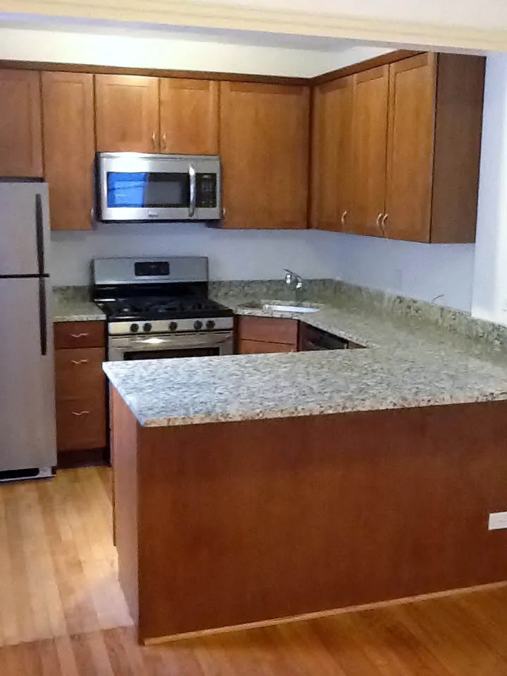 kitchen at The Chatelaine apartments in the Gold Coast Chicago