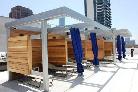 a type model kitchen at E2 Apartments in Evanston IL