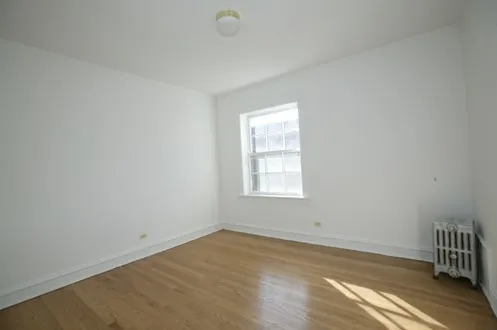 living room of 1712 West Albion Apartments in Rogers Park Chicago
