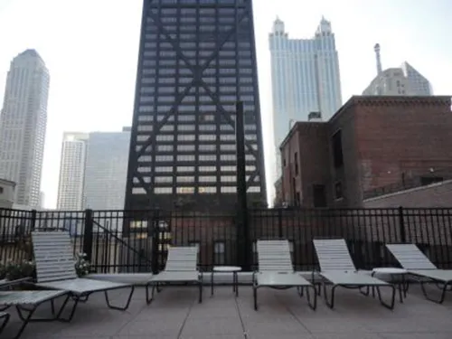 master bedroom at 211 E Delaware Apartments in the Gold Coast Chicago