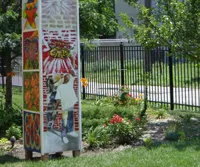exterior view of Switching Station Artist Lofts in garfield park chicago