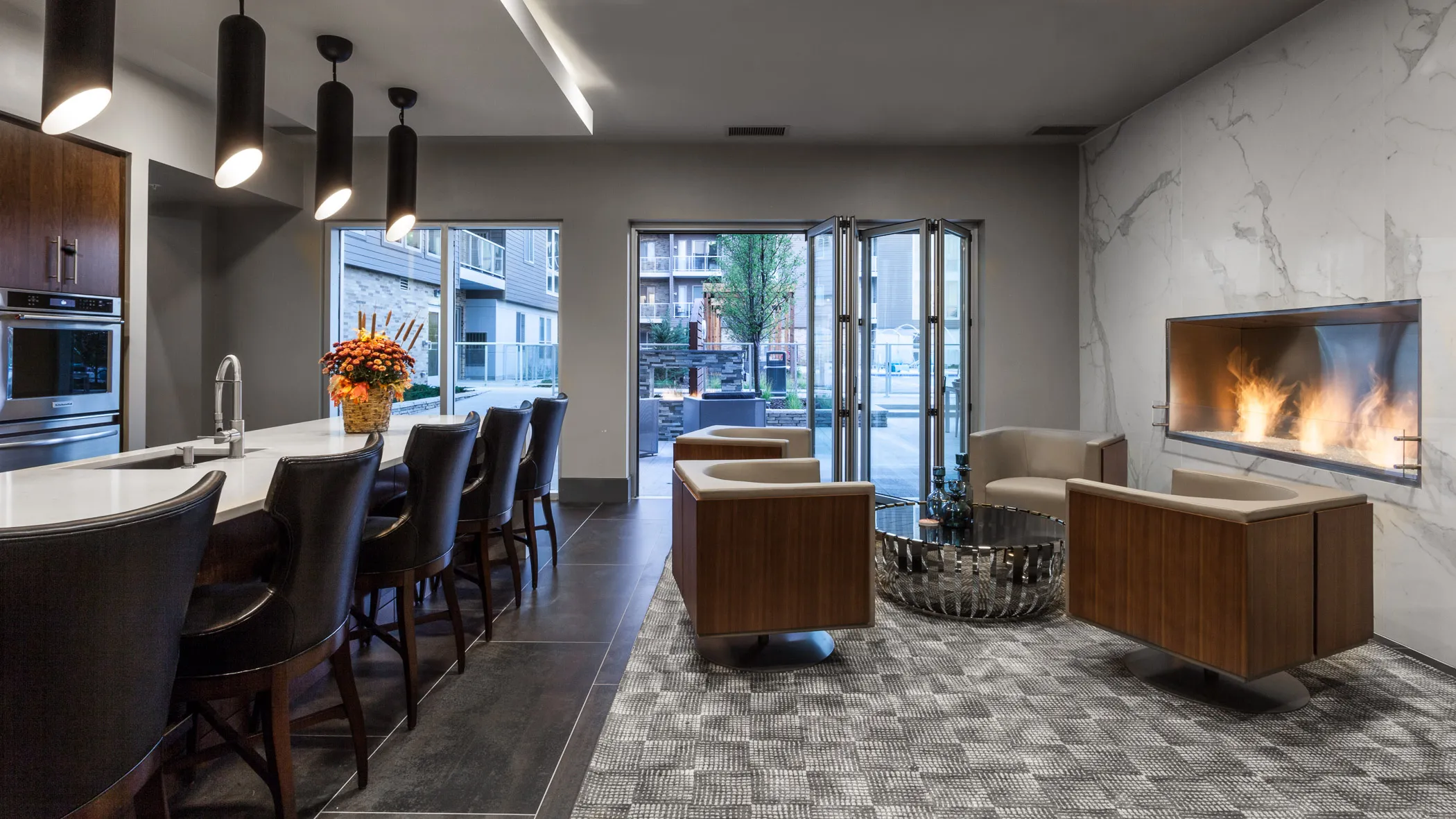 outdoor pools at Woodview Deerfield Apartments