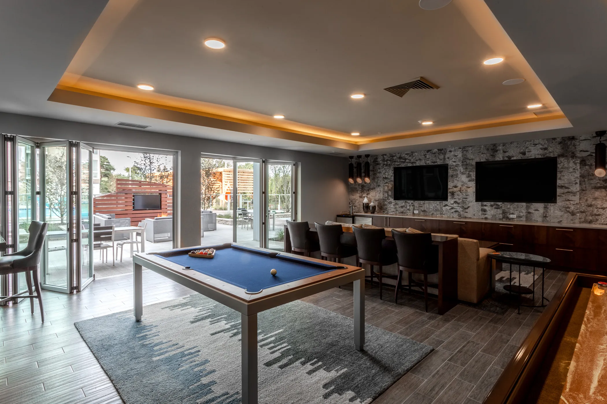 outdoor pools at Woodview Deerfield Apartments