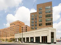 exterior of Wilson Yard Apartments in Uptown Chicago