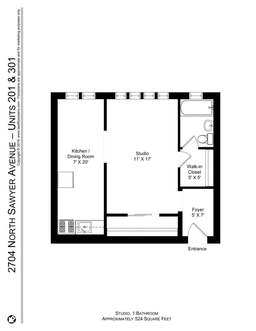 2704 N Sawyer Ave, , 60647, USA 60647-unit#301-Chicago-IL