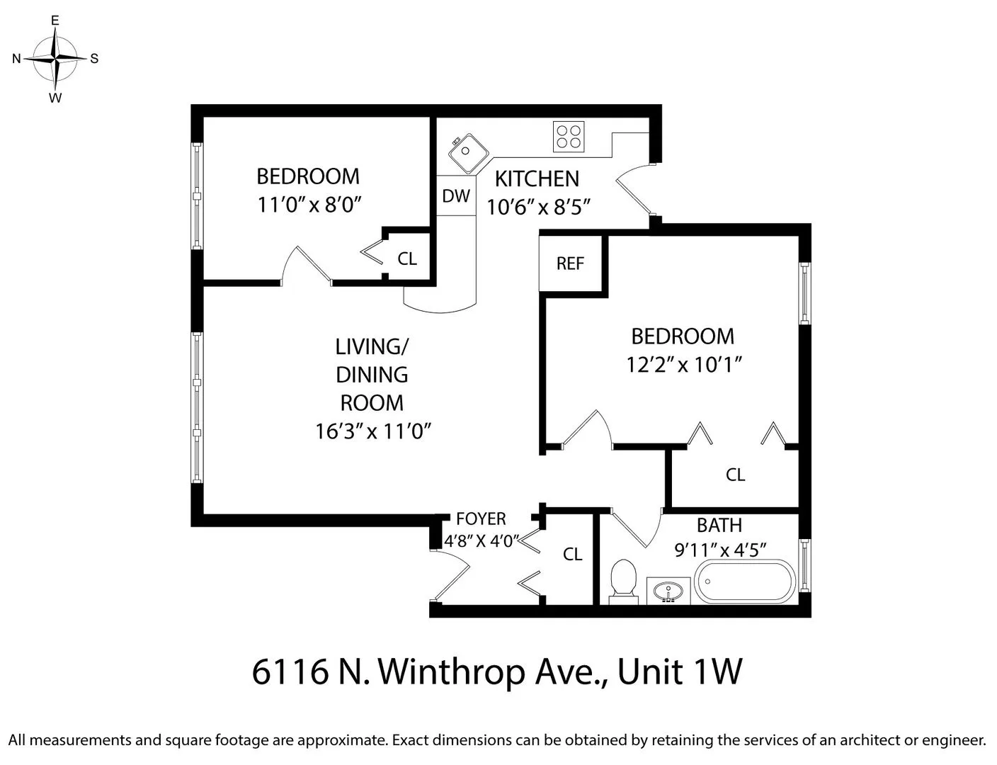 6116 N Winthrop Ave, ,  60660, USA 60660-unit#1W-Chicago-IL